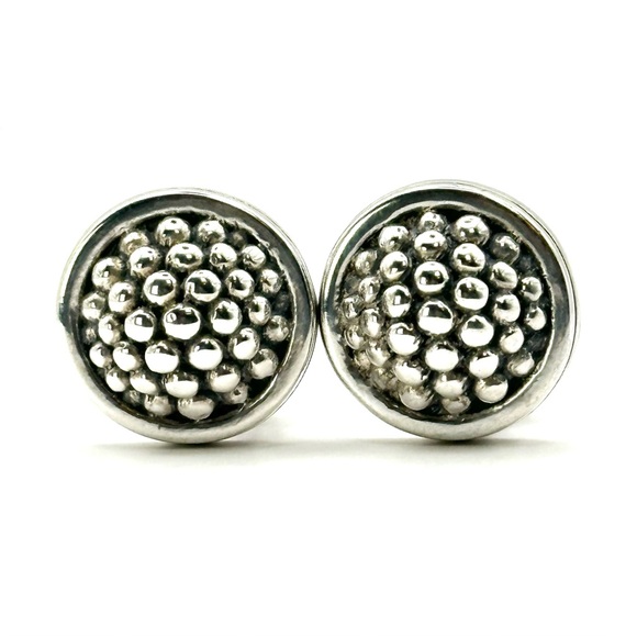 LAGOS Jewelry - Lagos Signature Caviar Sterling Silver 15MM Button Earrings